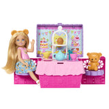 BARBIE FAMILY AND FRIENDS SET CLUBUL LUI CHELSEA PETRECERE CU CEAI SURPRIZA