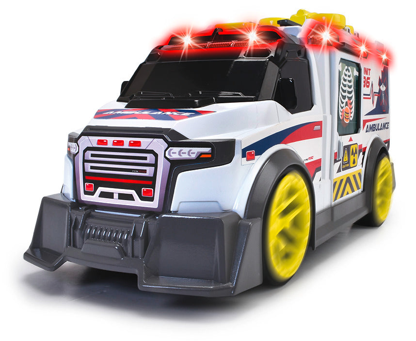 DICKIE TOYS AMBULANTA CU LUMINI SI SUNETE 35.5CM