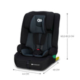 SCAUN AUTO I-SIZE, 76-150 CM, KINDERKRAFT SAFETY FIX 2, BLACK