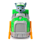 PATRULA CATELUSILOR SET VEHICUL DE BAZA CAMIONUL DE RECICLARE  SI FIGURINA ROCKY