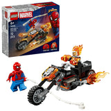LEGO MARVEL OMUL PAIANJEN VS CALARETUL FANTOMA PE MOTOCICLETA 76335
