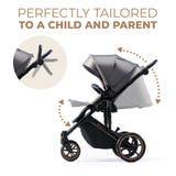 CARUCIOR 2IN1 KINDERKRAFT PRIME 2, SHADOW GREY