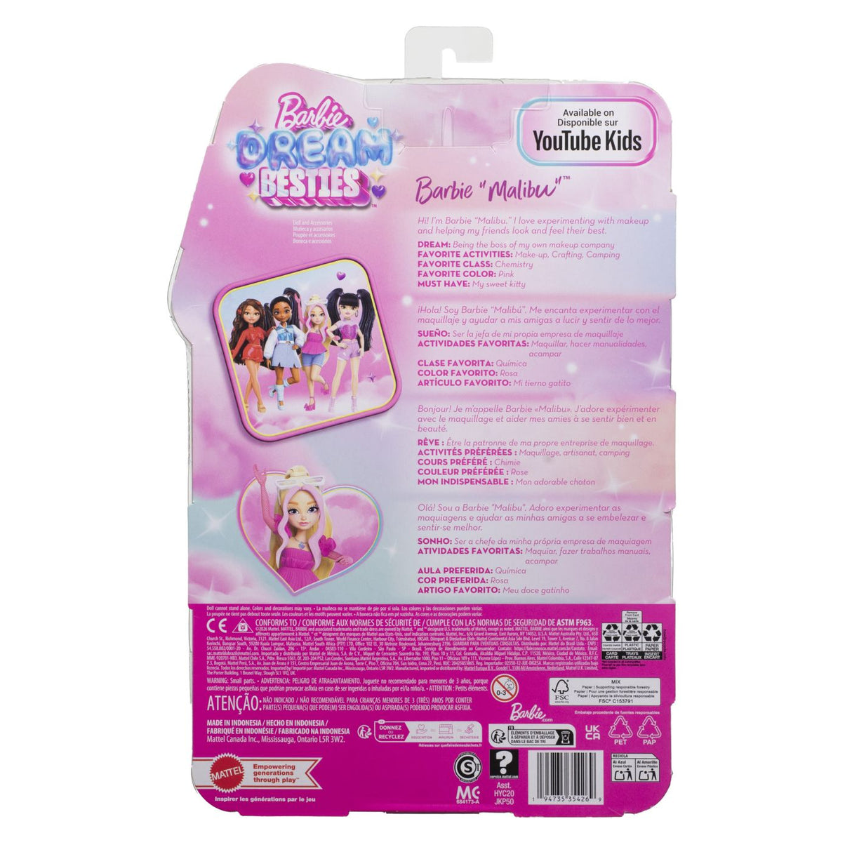 BARBIE DREAM BESTIES PAPUSA BARBIE MALIBU CU ACCESORII
