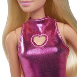 BARBIE PAPUSA BARBIE FASHIONISTAS BLONDA CU ROCHITA ROZ METALICA