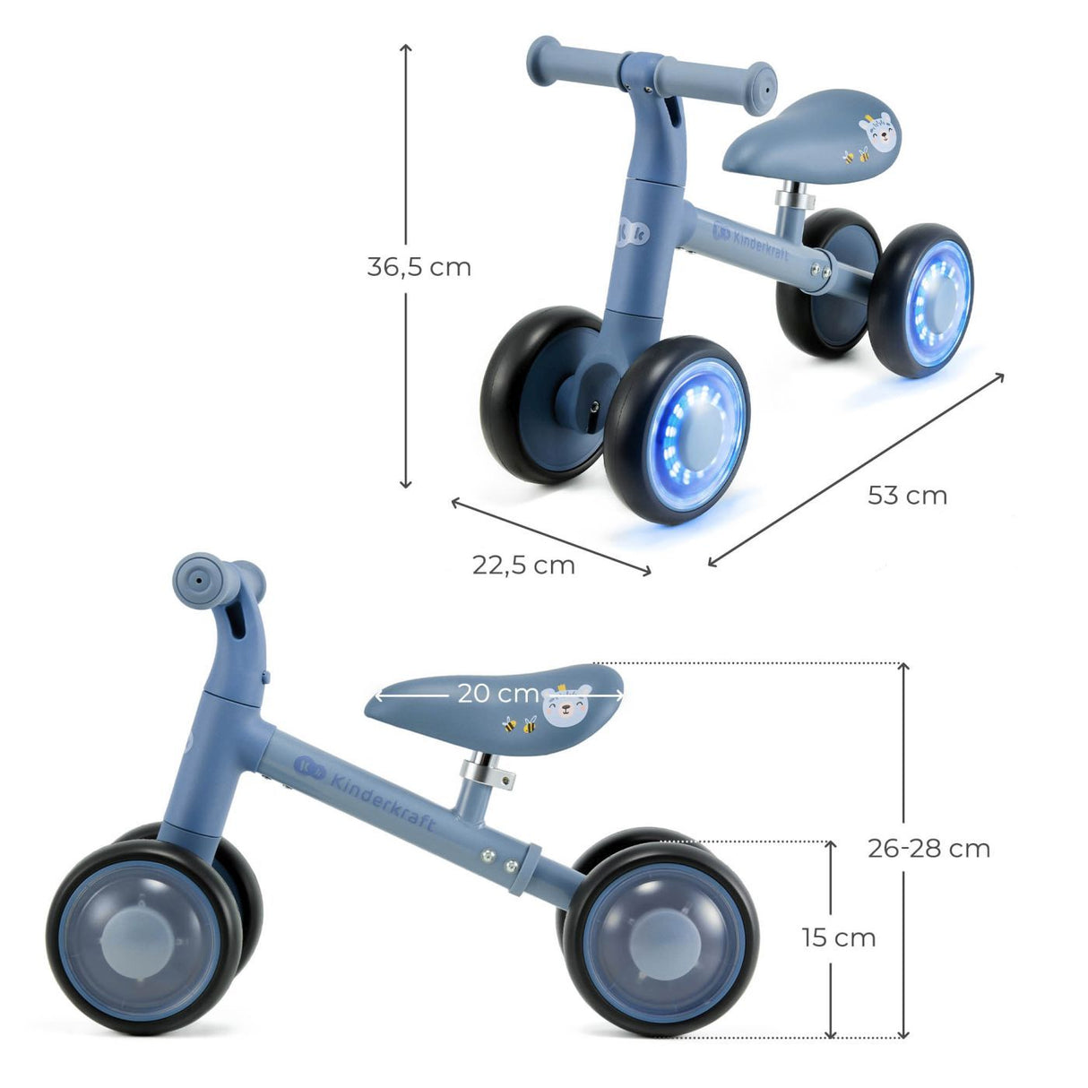 BICICLETA ECHILIBRU CUTIE FLASH, BLUE