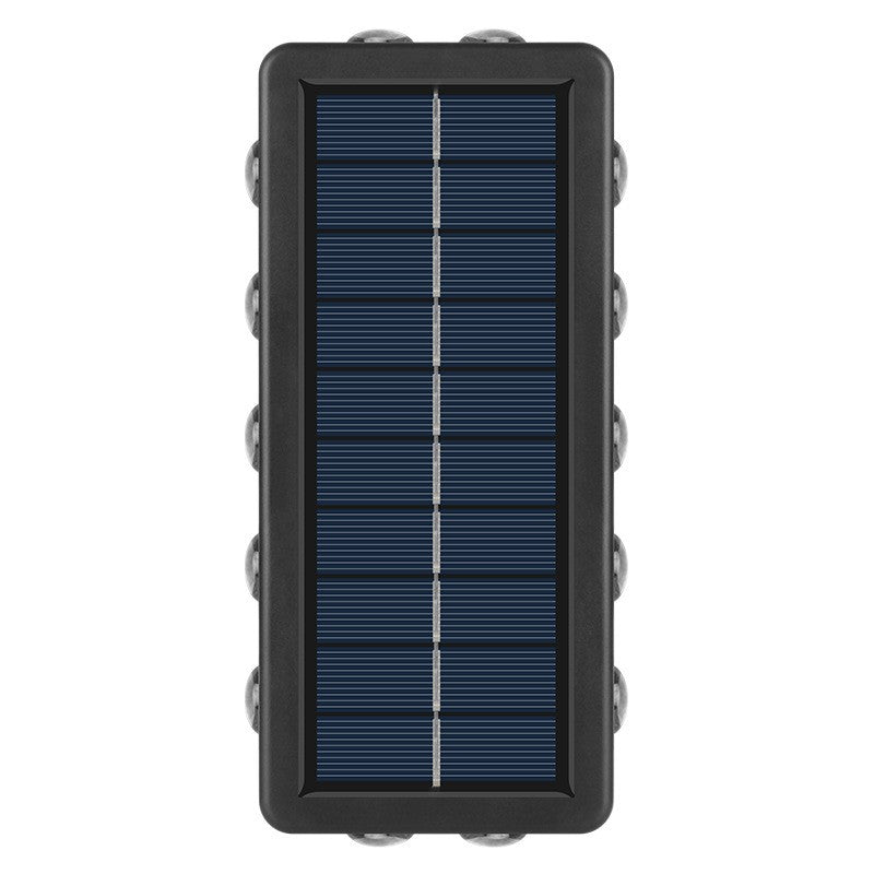 Lampa Solara, Vivimall, 8+4 LED, Lumina Alba/Calda, din ABS+PC, 8 x 17.7 x 3.7 cm, Negru - vivimall.ro