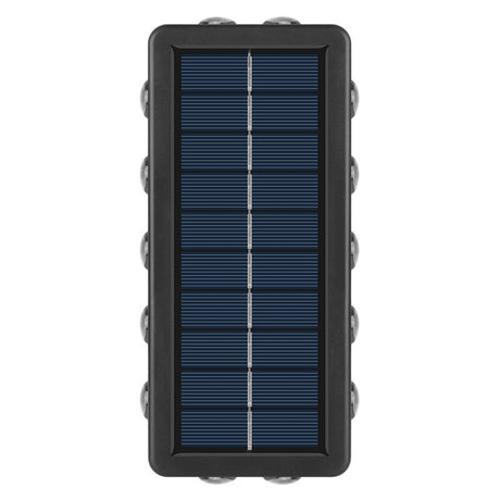 Lampa Solara, Vivimall, 8+4 LED, Lumina Alba/Calda, din ABS+PC, 8 x 17.7 x 3.7 cm, Negru - vivimall.ro