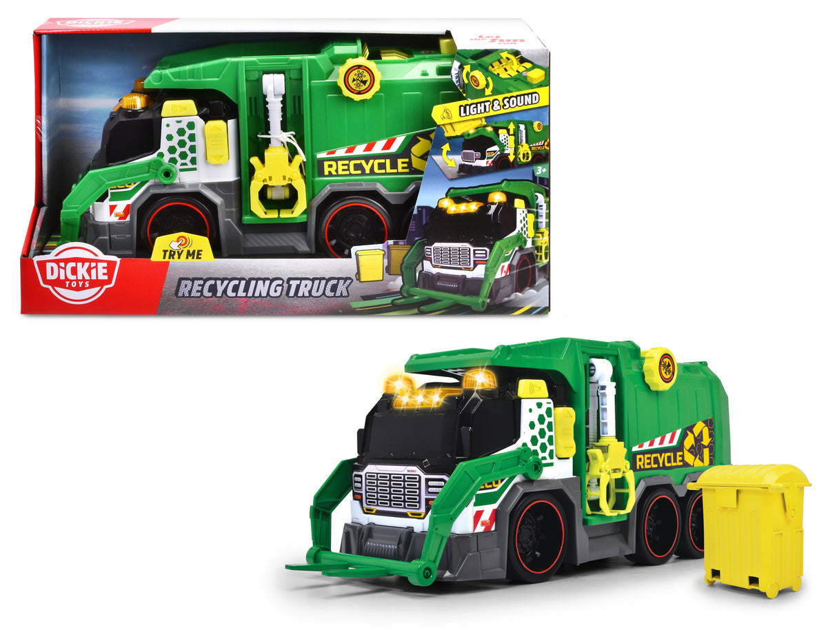 DICKIE TOYS CAMION DE RECICLARE CU LUMINI SI SUNETE 39CM