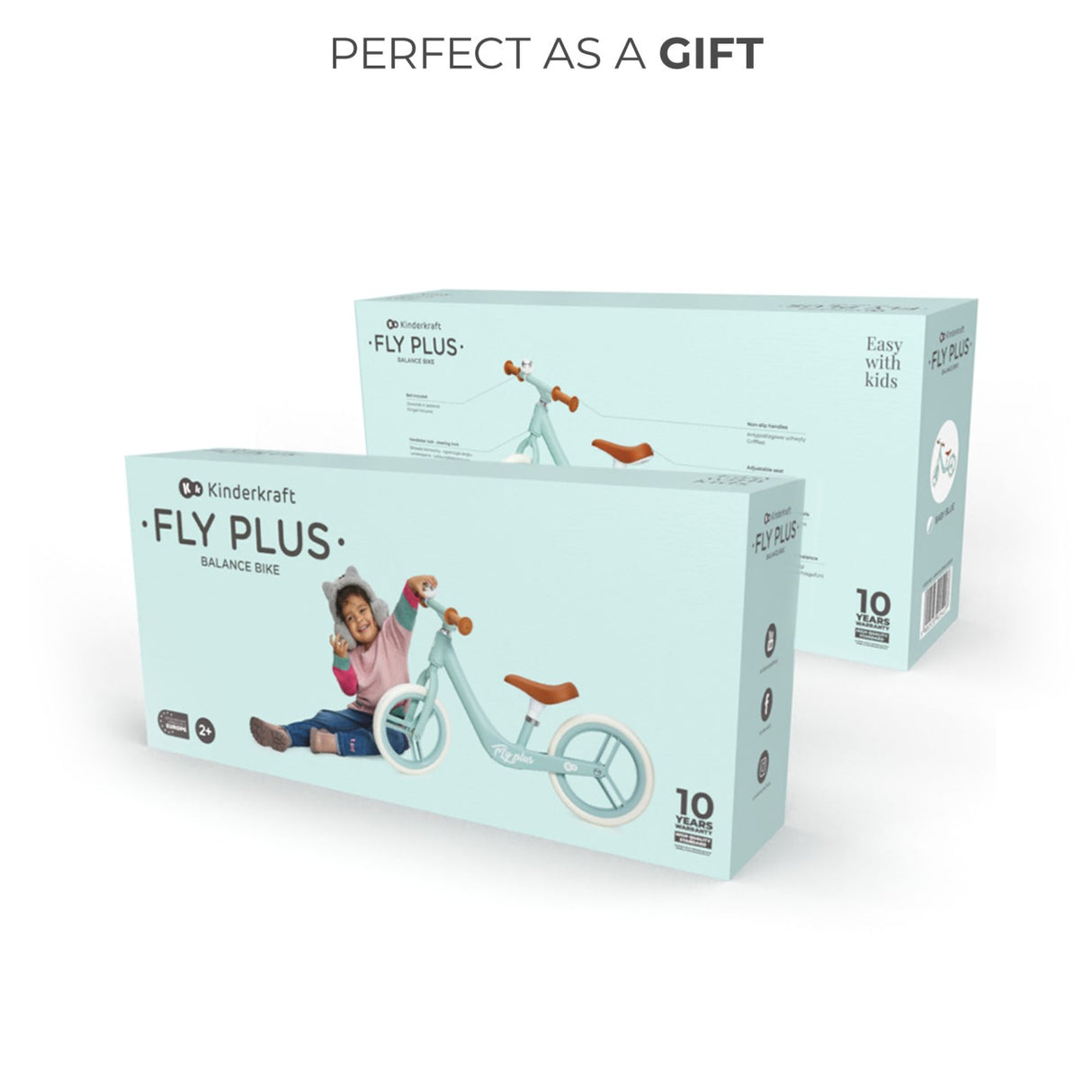 BICICLETA DE ECHILIBRU KINDERKRAFT FLY PLUS, BABY BLUE