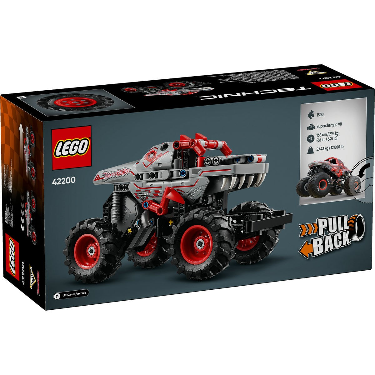 LEGO TECHNIC MONSTER JAM THUNDERROARUS PULL-BACK 42200