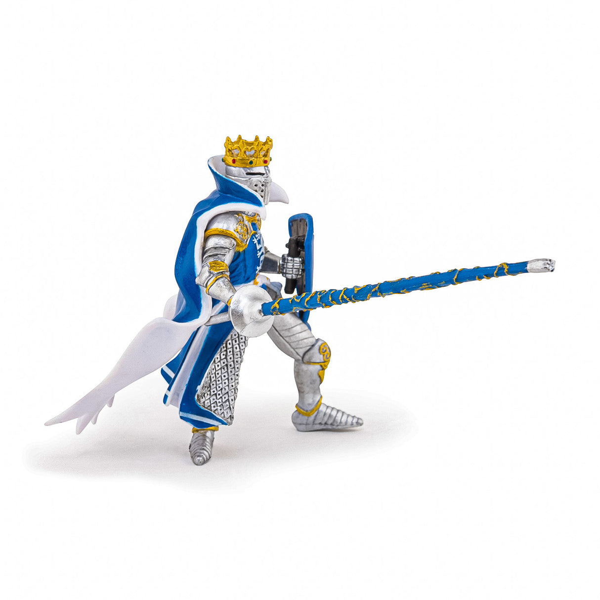 PAPO FIGURINA REGE CU BLAZON DRAGON albastru