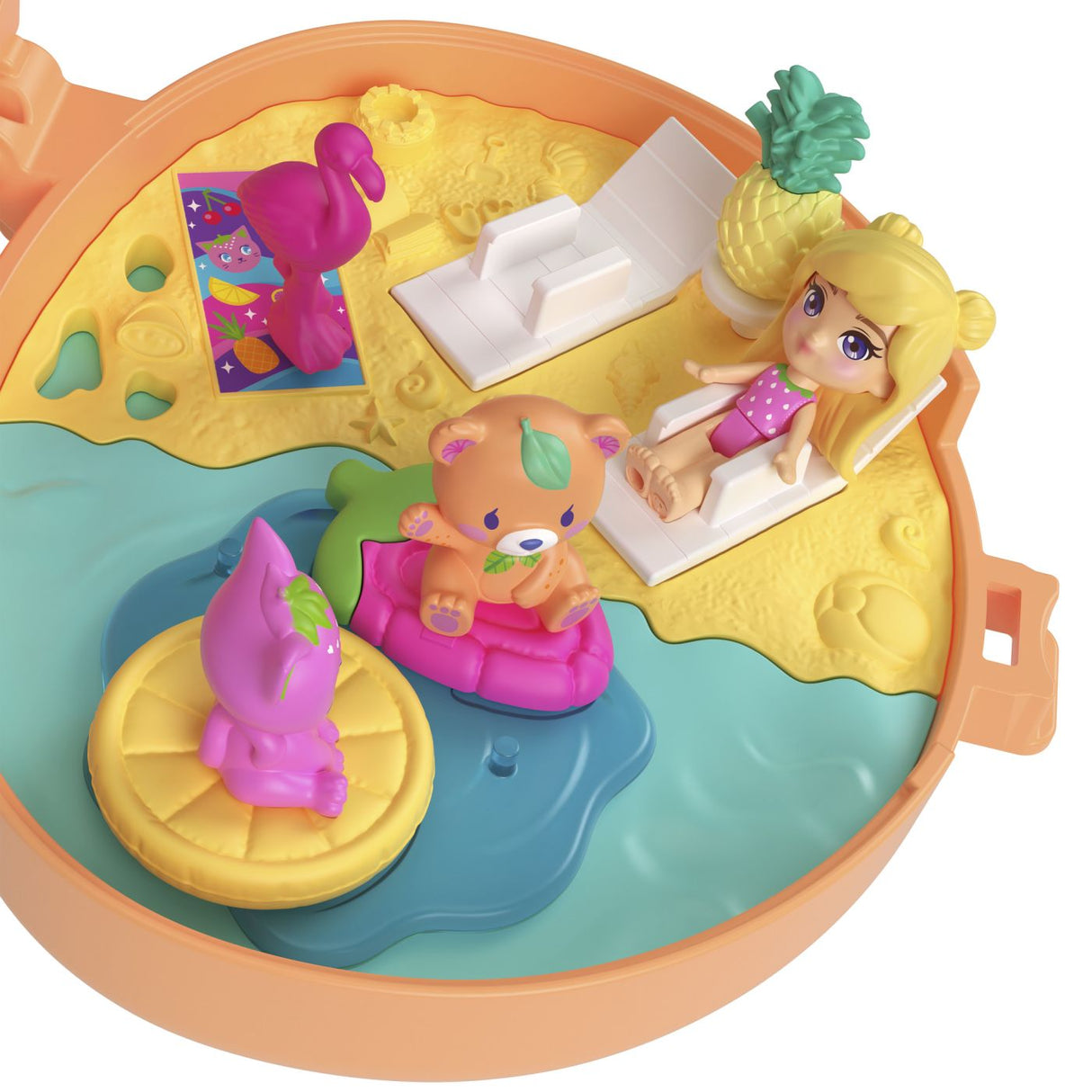 POLLY POCKET SET GENTUTA ANIMALUT URSULET ROZ CU ACCESORII