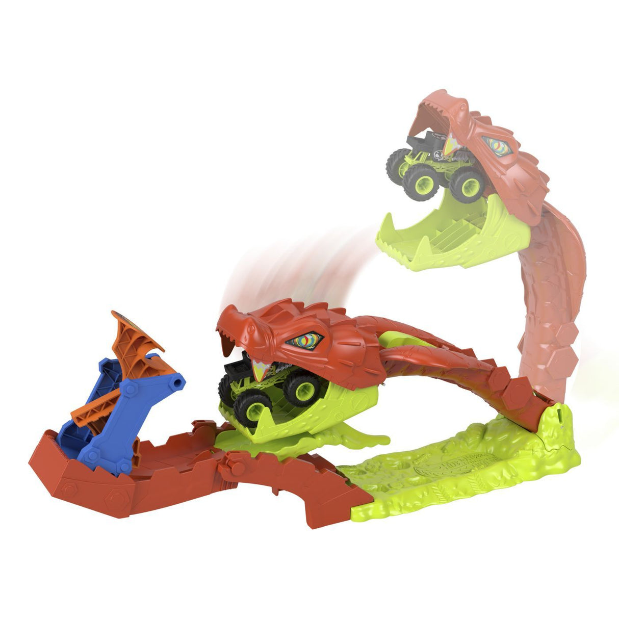 HOT WHEELS MONSTER TRUCK SET DE JOACA PISTA INVINGE SARPELE URIAS CU MASINUTA BONE SHAKER INCLUSA