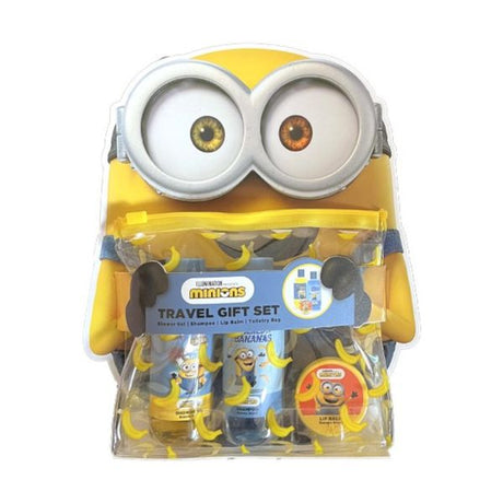 Set de călătorie Minions - Șampon 60ml + Gel 60ml + Balsam 10ml - Distracție garantată