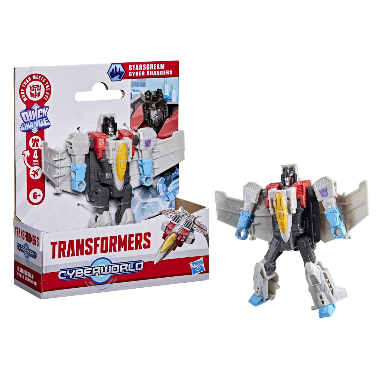 TRANSFORMERS CYBERWORLD ROBOT STARSCREAM CONVERTIBIL 10CM