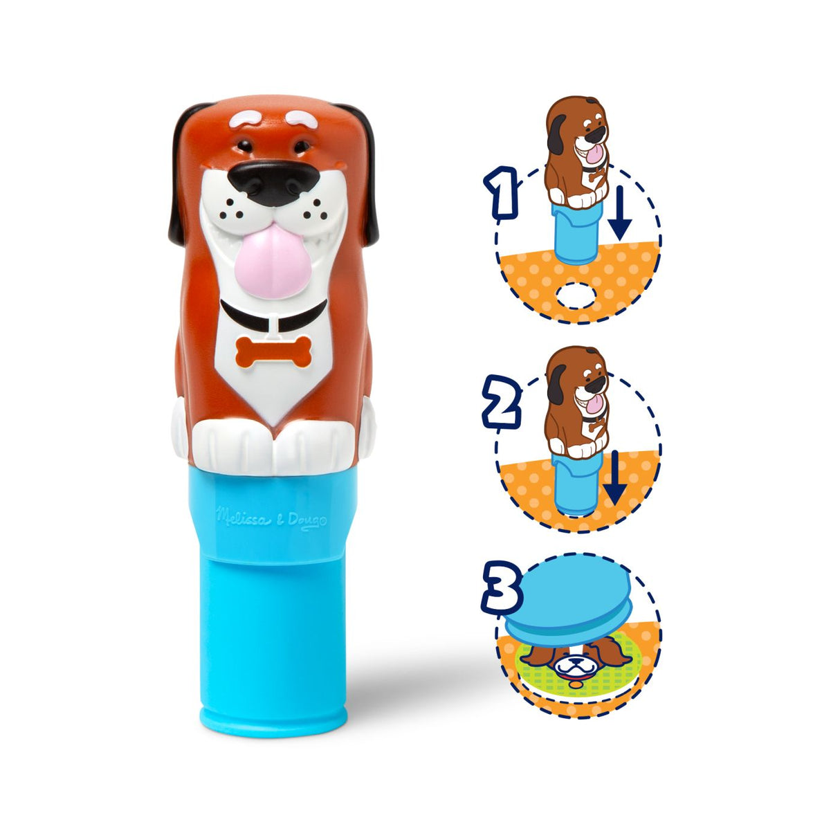 MELISSA AND DOUG SET DE JOACA AUTOCOLANTE SI STAMPILA CU CATELUS REINCARCABILA