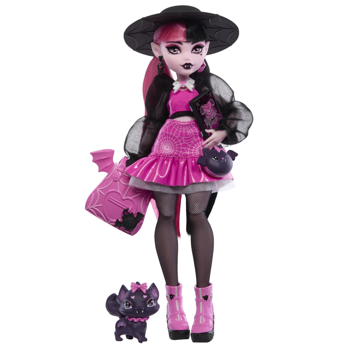 MONSTER HIGH PAPUSA DRACULAURA SI ANIMALUTUL COUNT FABULOUS