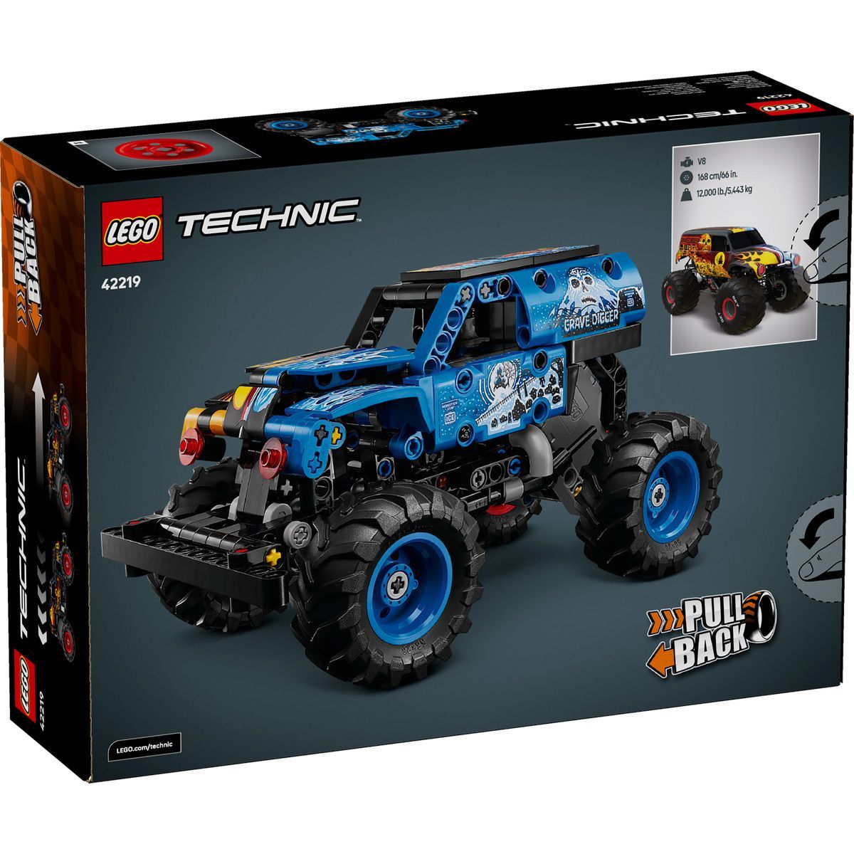 LEGO TECHNIC MONSTER JAM GRAVE DIGGER FOC SI GHEATA 42219
