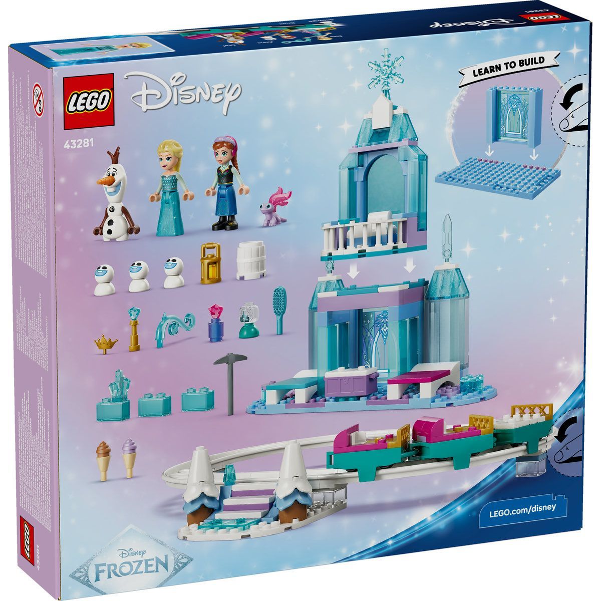 LEGO DISNEY FROZEN AVENTURA CU SANIA PE SINE LA CASTELUL DE GHEATA  AL ELSEI 43281