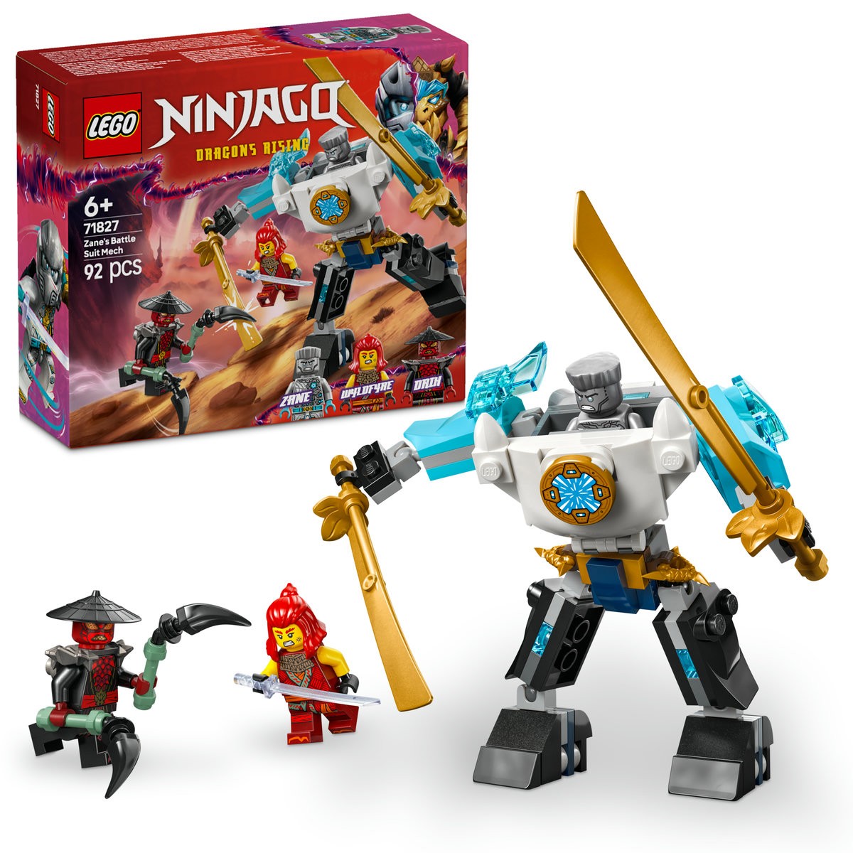 LEGO NINJAGO COSTUMUL ROBOT DE LUPTA AL LUI ZANE 71827