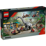 LEGO JURASSIC WORLD RENASTEREA MISIUNE DE URMARIRE A UNUI VELOCIRAPTOR SI A UNUI TITANOSAURUS 76973