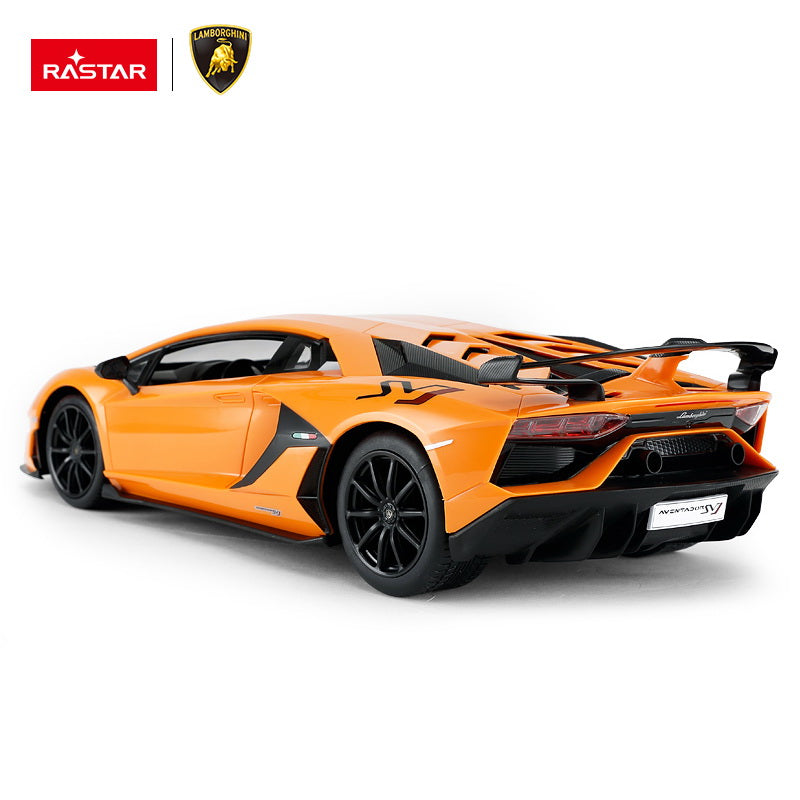 MASINA CU TELECOMANDA AVENTADOR SVJ PORTOCALIU SCARA 1 LA 14