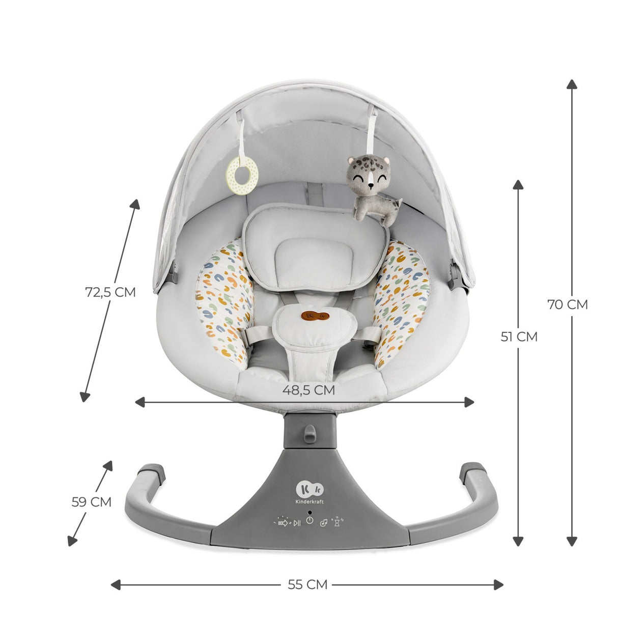 LEAGAN ELECTRIC KINDERKRAFT LUMI 2, LIGHT GREY