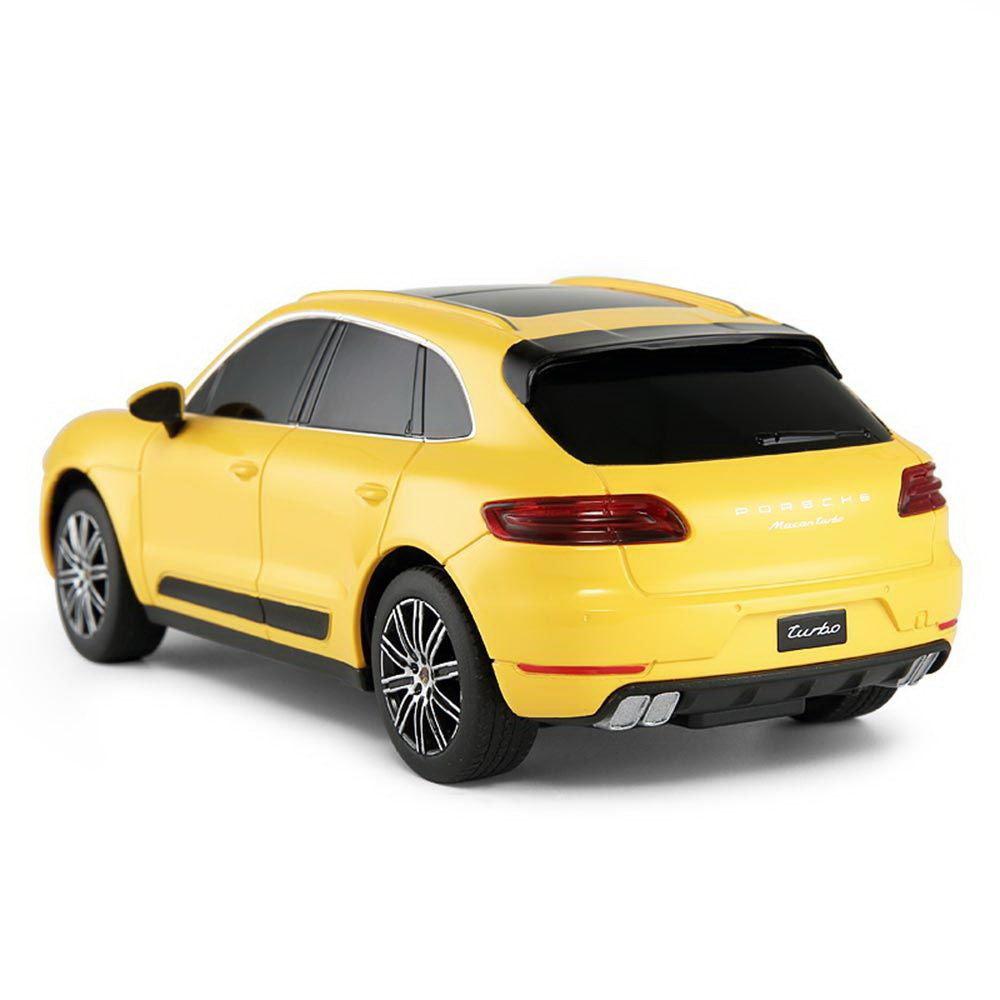 MASINA CU TELECOMANDA PORSCHE MACAN TURBO GALBEN CU SCARA 1 LA 24