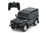 MASINA CU TELECOMANDA LAND ROVER DEFENDER NEGRU CU SCARA 1 LA 24