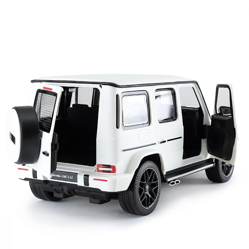 MASINA CU TELECOMANDA MERCEDES-BENZ G63 ALB SCARA 1 LA 24