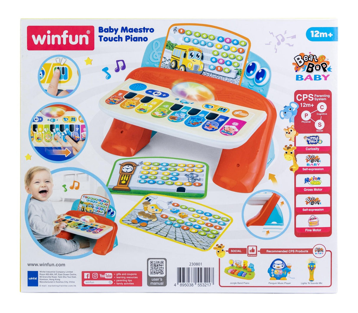 WINFUN PIAN CU SUNETE SI LUMINI CU 8 TASTE