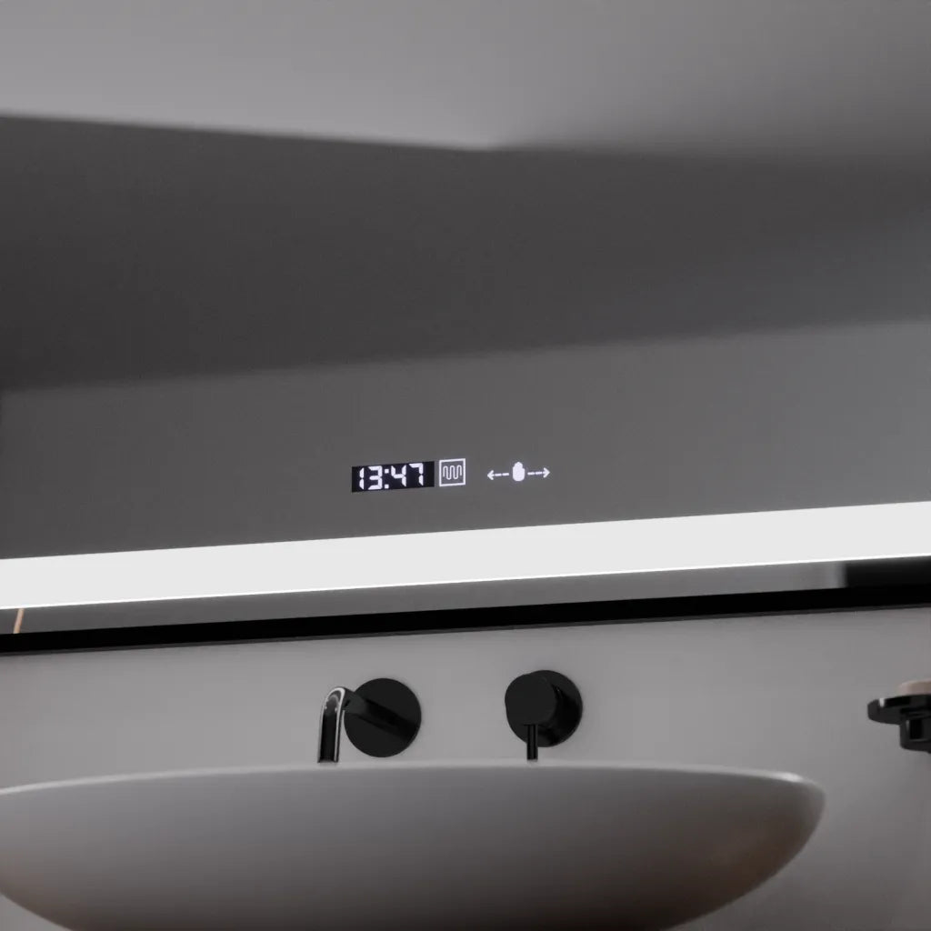 Oglinda Led Rectangulara, Verite Majeste Noir Motion Glow Marcello, Sistem Dezaburire, Ceas & Termometru - vivimall.ro