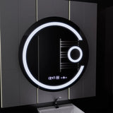 Oglinda Led Rotunda, 70Cm, Visio Motionglow Marcello, Sistem Dezaburire, Ceas & Termometru, Lupa Cosmetica - vivimall.ro