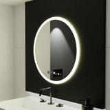 Oglinda Led Rotunda, 70Cm, Elysee Motionglow Marcello, Sistem Dezaburire, Ceas & Termometru - vivimall.ro