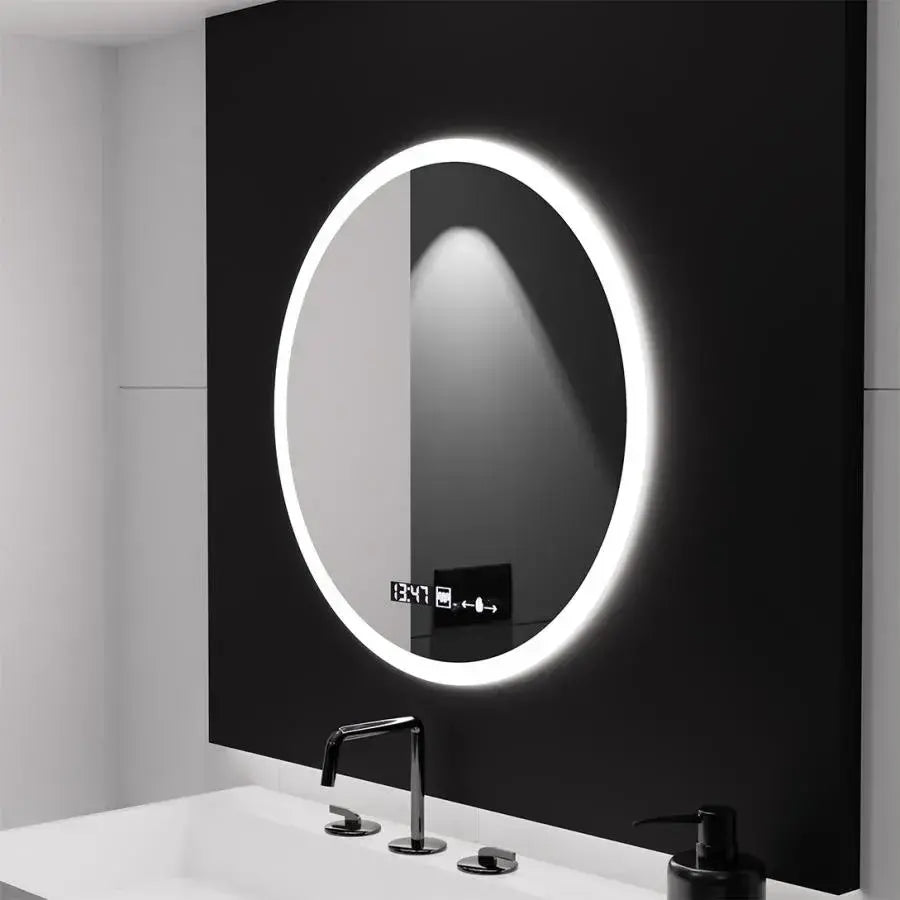 Oglinda Led Rotunda, 70Cm, Elysee Motionglow Marcello, Sistem Dezaburire, Ceas & Termometru - vivimall.ro