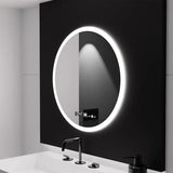 Oglinda Led Rotunda, 70Cm, Elysee Motionglow Marcello, Sistem Dezaburire, Ceas & Termometru - vivimall.ro