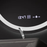 Oglinda Led Rotunda, 80Cm, Celeste Motionglow Marcello, Sistem Dezaburire, Ceas & Termometru - vivimall.ro