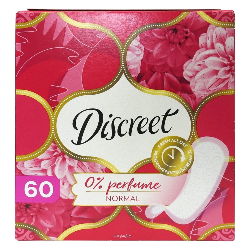 Betétek, Diszkrét, Napi 60 db Normál Parfümmentes