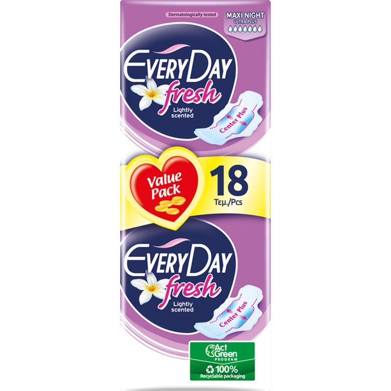 Always, Everyday, 18 db Fresh Maxi Night Ultra plus