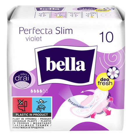 Absorbante Perfecta Slim violet, Bella, 10 bucăți - Confort și Protecție de Zi cu Zi
