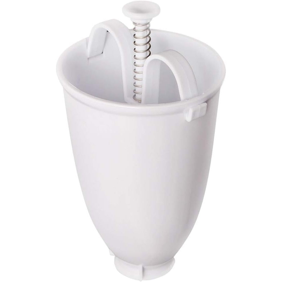 Accesoriu de Bucatarie pentru Gogosi, Vivimall, Dozator pentru Aluat, Dispozitiv Manual, Forma de Gogosi, pentru Gatit, 18x10x10 cm, Alb - vivimall.ro