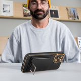 Accesoriu pentru telefon 3 in 1 Flippy, incarcator Wirelles Magsafe, portofel si suport, negru - vivimall.ro