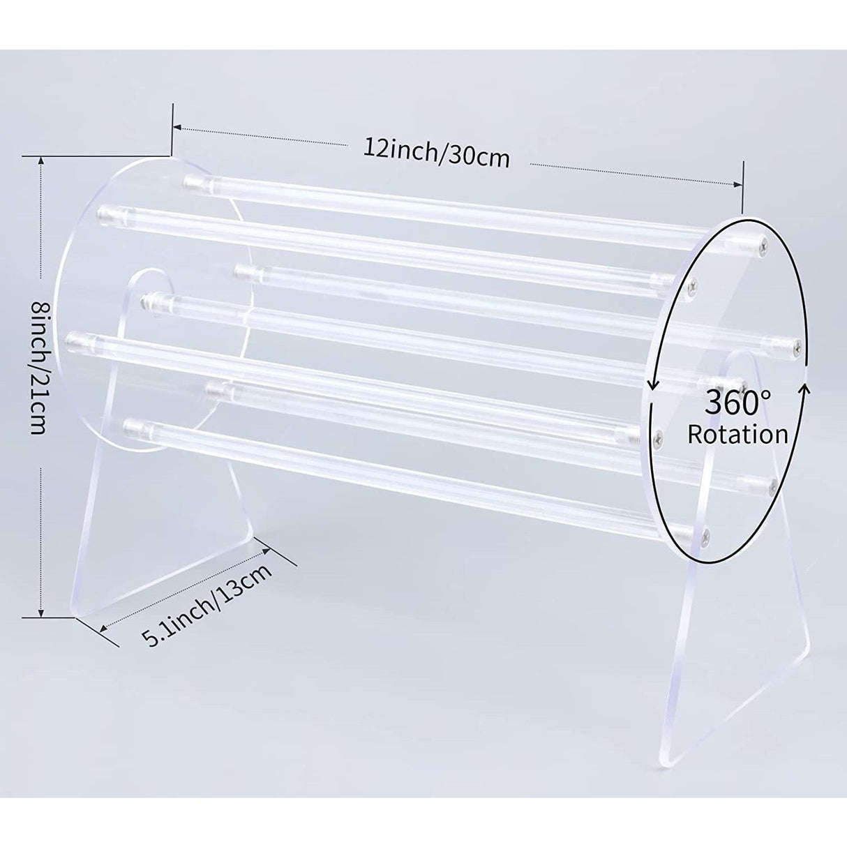 Organizator pentru Accesorii de Par, Vivimall, Rotatie 360 Grade, din Plastic, 30 x 21 x 13 cm, Transparent - vivimall.ro