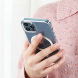 Husa protectie pentru iPhone 12 Pro Max, Flippy, Husa Mag Safe, 2 in 1 Incarcare si Magnet, Silicone, Transparenta - vivimall.ro