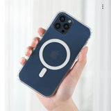 Husa protectie Flippy pentru iPhone 13 Mag Safe, 2 in 1 incarcare si magnet, Silicone, Transparenta - vivimall.ro