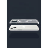 Husa protectie Flippy pentru iPhone 13 Pro Mag Safe, 2 in 1 incarcare si magnet, Silicone, Transparenta - vivimall.ro