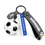 Breloc Chei, Flippy, Model Minge de Fotbal, Mesaj Următoarea Oprire: Stadion de fotbal, Cupa Mondiala, Accesoriu Pentru Chei si Rucsac, Material Acril, 50 g, Albastru/Negru - vivimall.ro