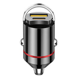 Încărcător auto 2 în 1 Vivimall USB QC3.0 și Type-C PD 30W negru, vedere frontală