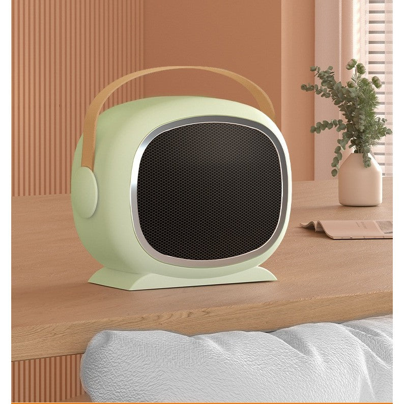 Aeroterma cu Incalzire Ceramica PTC, Vivimall, din ABS, Oprire Automata, Protectie Supraincalzire, 700/1200W, 220V, 21 x 16 x 11 cm, Verde - vivimall.ro