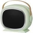 Aerotermă ceramică PTC Vivimall 1200W, culoare verde, design cască astronaut, vedere frontală